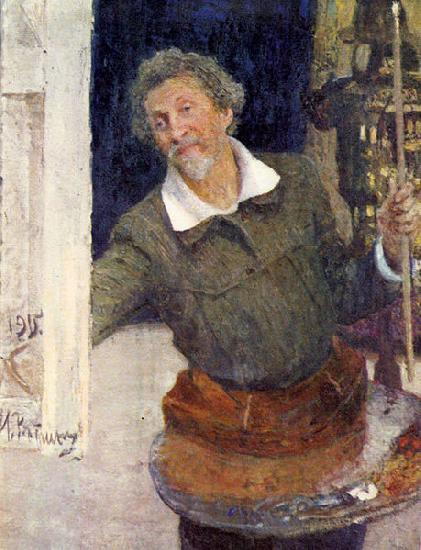 Ilya Yefimovich Repin Self-portrait at work china oil painting image